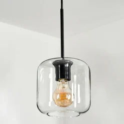 hofstein Suspension - Verre Lauden Clair, 1 lumière