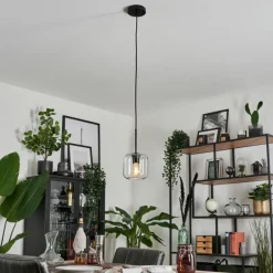 hofstein Suspension - Verre Lauden Clair, 1 lumière