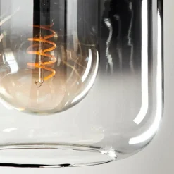 hofstein Suspension - Verre Lauden Chrome, Clair, Fumé, 3 lumières