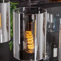 hofstein Suspension - Verre Parane Fumé, 3 lumières