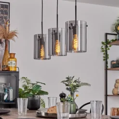 hofstein Suspension - Verre Parane Fumé, 3 lumières