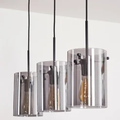 hofstein Suspension - Verre Parane Fumé, 3 lumières