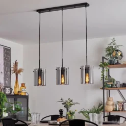 hofstein Suspension - Verre Parane Fumé, 3 lumières