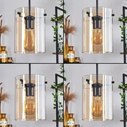 hofstein Suspension - Verre Parane Ambre, 3 lumières