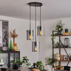 hofstein Suspension - Verre Parane Fumé, 3 lumières