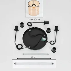 hofstein Suspension - Verre Parane Ambre, 3 lumières