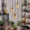 hofstein Suspension - Verre Parane Ambre, Clair, 3 lumières