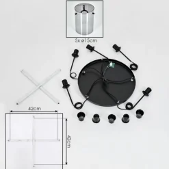 hofstein Suspension - Verre Parane Fumé, 5 lumières