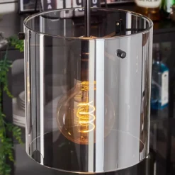 hofstein Suspension - Verre Parane Fumé, 5 lumières