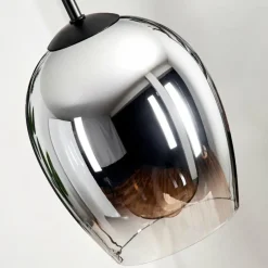 hofstein Suspension - Verre Vevino Chrome, Clair, Fumé, 3 lumières