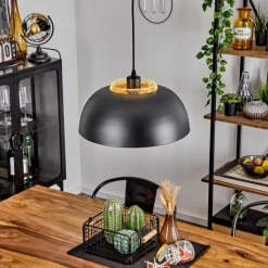 Lampes Dorées-hofstein Suspension Wambez Noir, 1 lumière