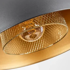 Lampes Dorées-hofstein Suspension Wambez Noir, 1 lumière