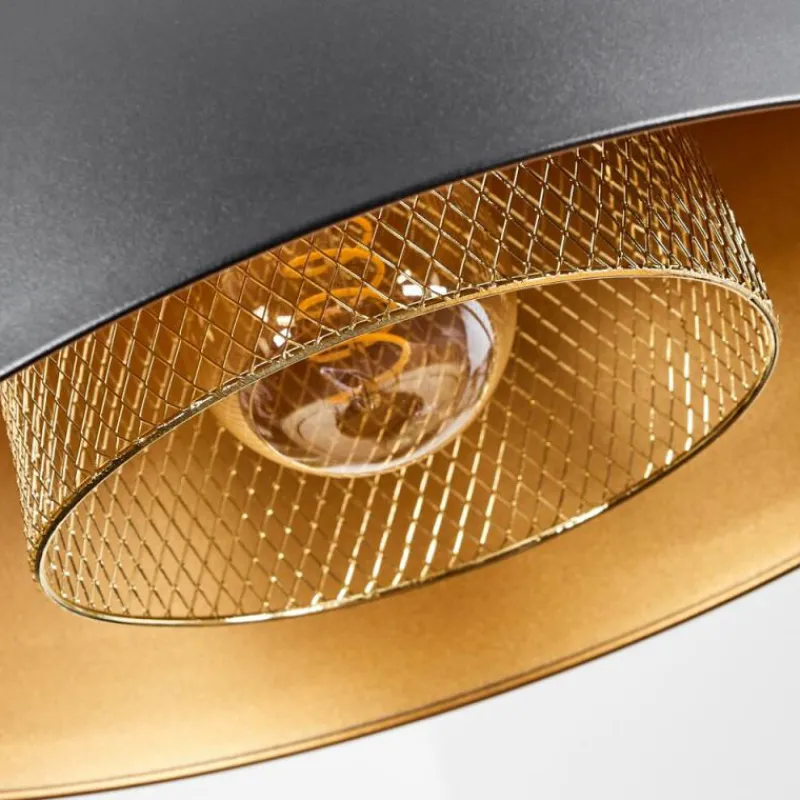 Lampes Dorées-hofstein Suspension Wambez Noir, 1 lumière