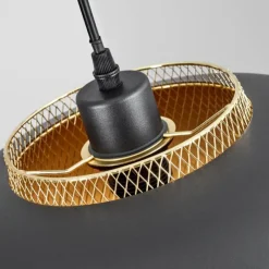 Lampes Dorées-hofstein Suspension Wambez Noir, 1 lumière