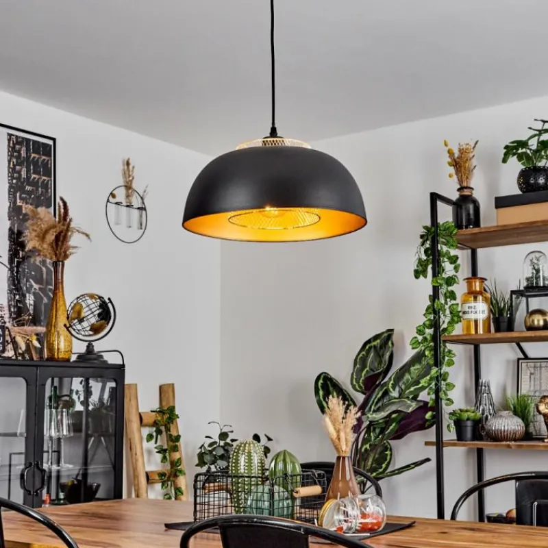 Lampes Dorées-hofstein Suspension Wambez Noir, 1 lumière