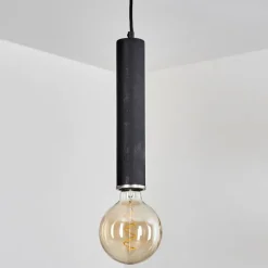 Lampes Vintages & Rétros-hofstein Suspension Wheelwright Nickel mat, Noir, 1 lumière