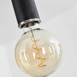 Lampes En Bois-hofstein Suspension Wheelwright Nickel mat, Noir, 10 lumières