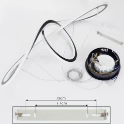 hofstein Suspension Zibreira LED Noir, 1 lumière, Télécommandes