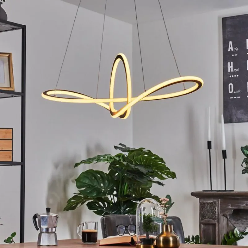 hofstein Suspension Zibreira LED Noir, 1 lumière, Télécommandes