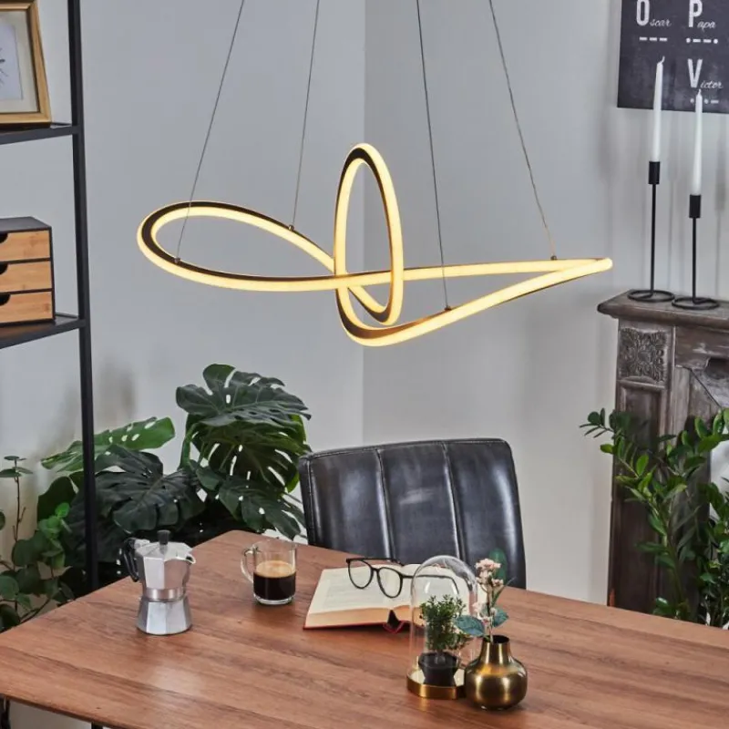 hofstein Suspension Zibreira LED Noir, 1 lumière, Télécommandes