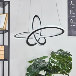 hofstein Suspension Zibreira LED Noir, 1 lumière, Télécommandes