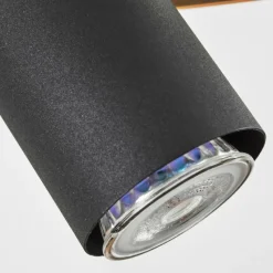 Luminaires Scandinaves-hofstein Suspension Zuoz Laiton, Noir, 6 lumières