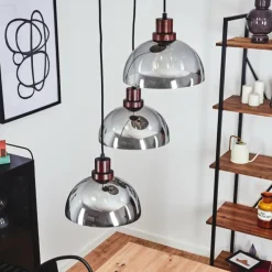 hofstein Suspension Aannestad Bois foncé, Noir, 3 lumières