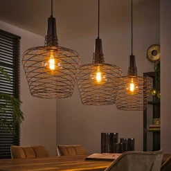 Lampes Industrielles-hofstein Suspension Accent Cuivre, 3 lumières