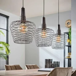 Lampes Industrielles-hofstein Suspension Accent Cuivre, 3 lumières