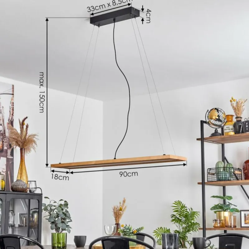 Luminaires Scandinaves-hofstein Suspension Adak LED Noir, 1 lumière