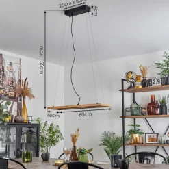 Luminaires Scandinaves-hofstein Suspension Adak LED Noir, 1 lumière