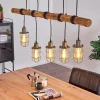 Style Boho-Chic-Lampe Suspension Adama Bois foncé, Noir, 5 lumières