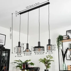 Lampes Vintages & Rétros-hofstein Suspension Adidogome Noir, 1 lumière