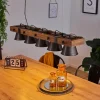 Lampes Vintages & Rétros-hofstein Suspension Aduard Bois foncé, Noir, 5 lumières