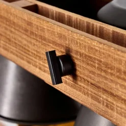 Lampes Vintages & Rétros-hofstein Suspension Aduard Bois foncé, Noir, 5 lumières