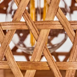 Style Boho-Chic-hofstein Suspension Aeschi Noir, 4 lumières