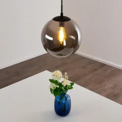 hofstein Suspension Agropoli Fumée, Noir, 1 lumière