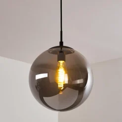 hofstein Suspension Agropoli Fumée, Noir, 1 lumière