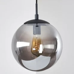 hofstein Suspension Agropoli Fumée, Noir, 1 lumière