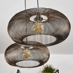 hofstein Suspension Agueda Noir, 2 lumières