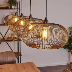 hofstein Suspension Agueda Noir, 4 lumières