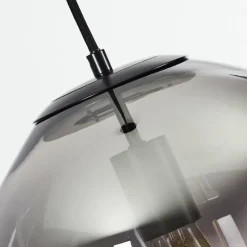 Suspension Verre Fumé-hofstein Suspension Ahanga Noir, 1 lumière