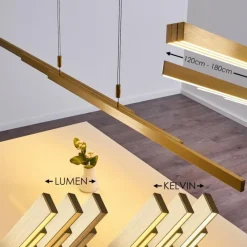 hofstein Suspension Airolo LED Laiton, 3 lumières