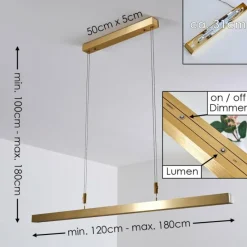 hofstein Suspension Airolo LED Laiton, 3 lumières