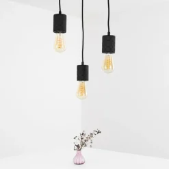 hofstein Suspension Ajaccio Noir, 3 lumières* Suspensions