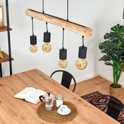 Lampes Vintages & Rétros-hofstein Suspension Ajaccio Noir, 1 lumière