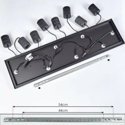 Lampes Industrielles-hofstein Suspension Ajaccio Noir, 8 lumières