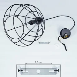 Lampes Vintages & Rétros-hofstein Suspension Alafe Noir, 1 lumière