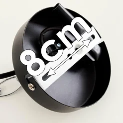 Lampes Industrielles-hofstein Suspension Alamosa Chrome, Noir, 1 lumière