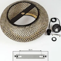 Luminaires Scandinaves-hofstein Suspension Alavi Noir, 1 lumière